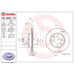 Brembo Prime Line Vented Brake Disc (09.9503.10) Front Axle