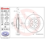 Brembo Prime Line UV Coated Vented Brake Disc (09.8004.41) Fits: Alfa Romeo Front Axle