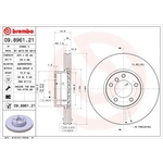 Brembo Prime Line UV Coated Vented Brake Disc (09.8961.21) Fits: BMW Front Axle