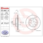 Brembo Prime Line Vented Brake Disc (09.A867.10) Front Axle