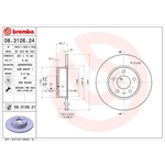 Brembo Prime Line UV Coated Solid Brake Disc (08.3126.21)