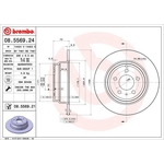 Brembo Prime Line UV Coated Solid Brake Disc (08.5569.21) Fits: Volvo