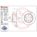 Brembo Prime Line UV Coated Solid Brake Disc (08.6853.81) Fits: BMW