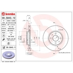 Brembo Prime Line UV Coated Vented Brake Disc (09.5843.11)