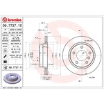 Brembo Prime Line UV Coated Vented Brake Disc (09.7727.11) Fits: BMW