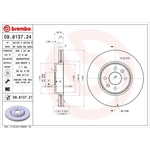 Brembo Prime Line UV Coated Vented Brake Disc (09.8137.21)