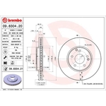 Brembo Prime Line UV Coated Vented Brake Disc (09.8304.21) Fits: Mercedes