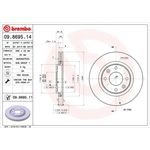 Brembo Prime Line UV Coated Vented Brake Disc (09.8695.11)