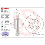 Brembo Prime Line UV Coated Vented Brake Disc (09.8904.11) Fits: Renault