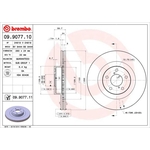 Brembo Prime Line UV Coated Vented Brake Disc (09.9077.11) Fits: Subaru