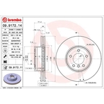 Brembo Prime Line UV Coated Vented Brake Disc (09.9172.11) Fits: BMW