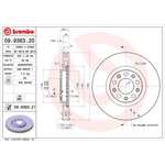 Brembo Prime Line UV Coated Vented Brake Disc (09.9363.21)