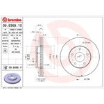 Brembo Prime Line UV Coated Vented Brake Disc (09.9368.11) Fits: Nissan