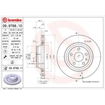 Brembo Prime Line UV Coated Vented Brake Disc (09.9768.11) Fits: Audi