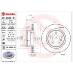 Brembo Prime Line UV Coated Vented Brake Disc (09.9869.81) Fits: BMW