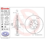 Brembo Prime Line UV Coated Vented Brake Disc (09.A185.11)