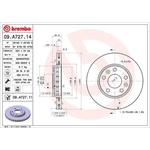 Brembo Prime Line UV Coated Vented Brake Disc (09.A727.11)