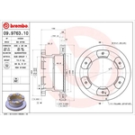 Brembo Prime Line Vented Brake Disc (09.9763.10) Fits: Iveco
