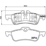 BREMBO Brake Pad Set (P06032) Rear Axle