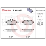 BREMBO Brake Pad Set (P06052) Rear Axle