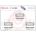 BREMBO Brake Pad Set (P10004) Rear Axle