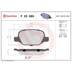 BREMBO Brake Pad Set (P23065) Rear Axle
