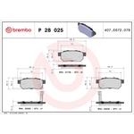 BREMBO Brake Pad Set (P28025) Rear Axle