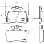 BREMBO Brake Pad Set (P28027) Rear Axle