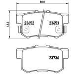 BREMBO Brake Pad Set (P28039) Rear Axle