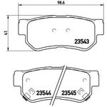BREMBO Brake Pad Set (P30014) Rear Axle