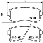 BREMBO Brake Pad Set (P30025) Rear Axle