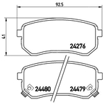 BREMBO Brake Pad Set (P30033) Rear Axle