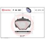 BREMBO Brake Pad Set (P44001) Fits: Land Rover Rear Axle