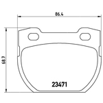 BREMBO Rear Brake Pad Set (2 Wheels on 1 Axle) P 44 006 / P44006 fits LAND ROVER