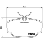 BREMBO Brake Pad Set (P44009) Fits: Land Rover Rear Axle
