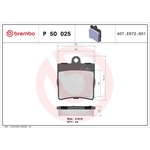 BREMBO Brake Pad Set (P50025) Rear Axle