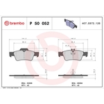 BREMBO Brake Pad Set (P50052) Fits: Mercedes Rear Axle