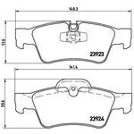BREMBO Brake Pad Set (P50064) Fits: Mercedes Rear Axle