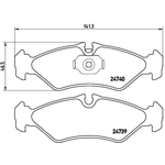 BREMBO Brake Pad Set (P50081) Rear Axle
