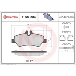 BREMBO Brake Pad Set (P50084) Rear Axle