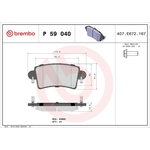 BREMBO Brake Pad Set (P59040) Rear Axle