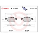 BREMBO Brake Pad Set (P59042) Rear Axle