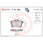 BREMBO Brake Pad Set (P61084) Rear Axle