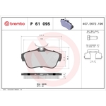 BREMBO Brake Pad Set (P61095) Rear Axle