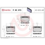 BREMBO Brake Pad Set (P83073) Rear Axle