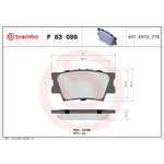 BREMBO Brake Pad Set (P83089) Rear Axle