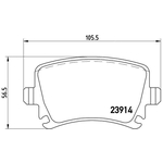 BREMBO Brake Pad Set (P85095) Rear Axle