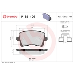 BREMBO Brake Pad Set (P85109) Rear Axle