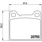 BREMBO Brake Pad Set (P86002) Rear Axle