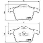 BREMBO Brake Pad Set (P86019) Fits: Volvo Rear Axle